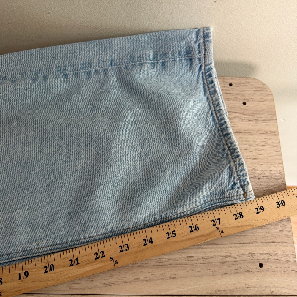 American Eagle AE High-Waisted Wide Leg Jeans Light Wash Size 2 Good Condition - Picture 5 of 6